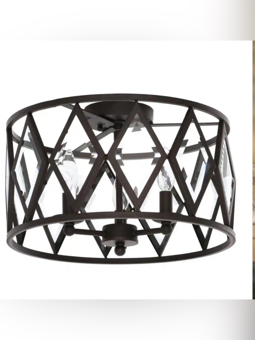Flush Mount Tessali Collection 3 Bulb Ceiling Light